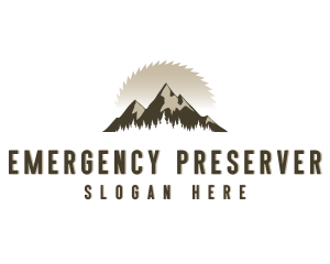 Forrest Logging Sawblade logo design