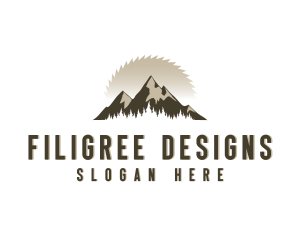 Forrest Logging Sawblade logo design