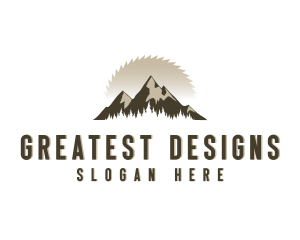 Forrest Logging Sawblade logo design