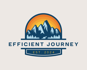 Outdoor Mountain Trekking logo design