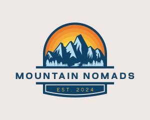 Outdoor Mountain Trekking logo design