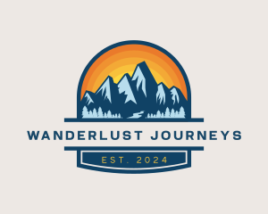 Outdoor Mountain Trekking logo design