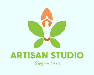 Nature Yoga Meditation logo design