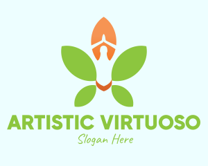 Nature Yoga Meditation logo design