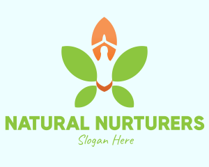 Nature Yoga Meditation logo design