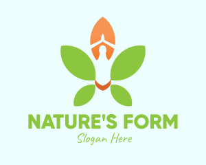 Nature Yoga Meditation logo design