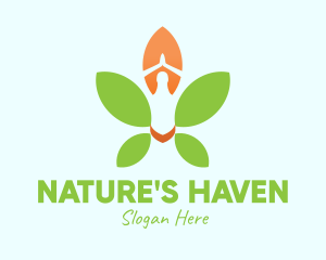 Nature Yoga Meditation logo design