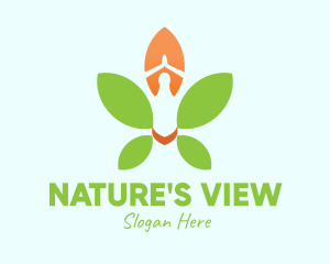 Nature Yoga Meditation logo design