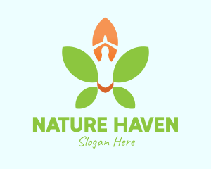 Nature Yoga Meditation logo design