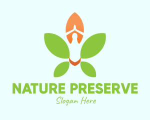 Nature Yoga Meditation logo design