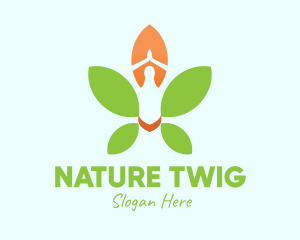 Nature Yoga Meditation logo design