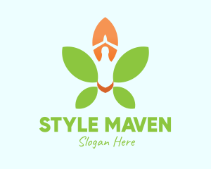 Nature Yoga Meditation logo design