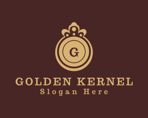 Golden Royal Crown logo design