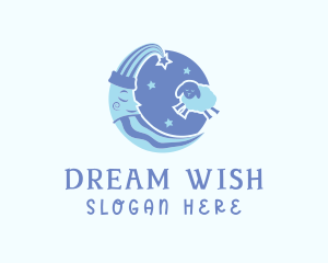 Moon Sheep Dream logo design