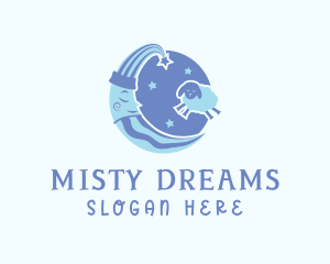 Moon Sheep Dream logo design