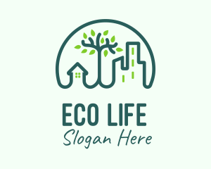 Green Eco City logo design