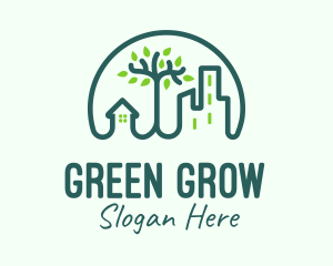 Green Eco City logo design