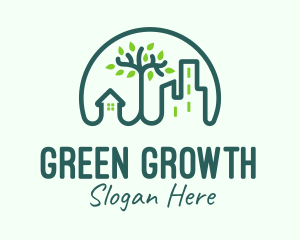 Green Eco City logo design