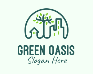 Green Eco City logo design