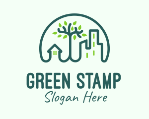 Green Eco City logo design