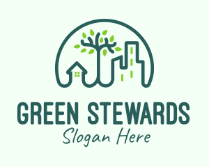 Green Eco City logo design