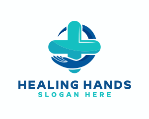 Hand Medical Cross logo design