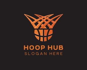 Crown Hoop Basketball logo design