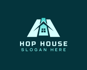 House Roofing Construction logo design