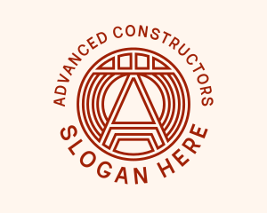 Building Contractor Letter A logo design