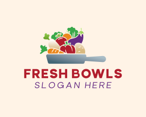 Vegetable Pan Cooking logo design