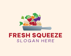 Vegetable Pan Cooking logo design