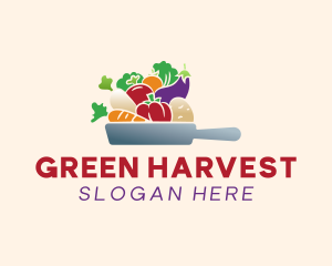 Vegetable Pan Cooking logo design