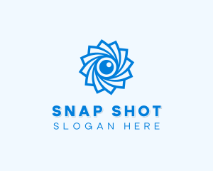 Camera Shutter Flower logo design