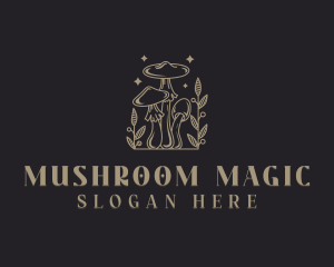 Psychedelic Herbal Mushroom logo design