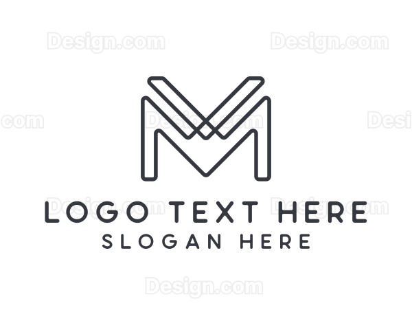 Modern Minimal Letter M Logo