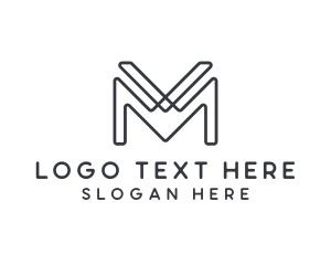 Modern Minimal Letter M logo