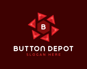 Hexagon Play Button logo
