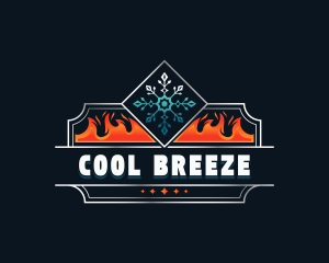 HVAC Hot Cooling logo design