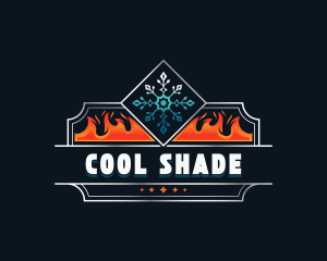 HVAC Hot Cooling logo design