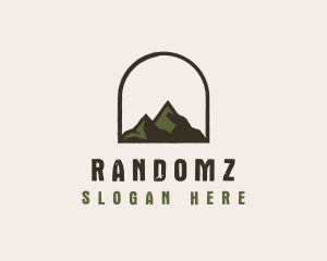 Rustic Mountain Arch Badge Logo