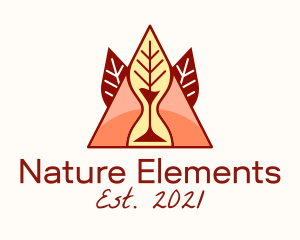 Nature Camping Hourglass logo design