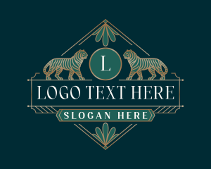 Elegant Tiger Art Deco logo