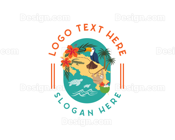 Costa Rica Travel Map Logo