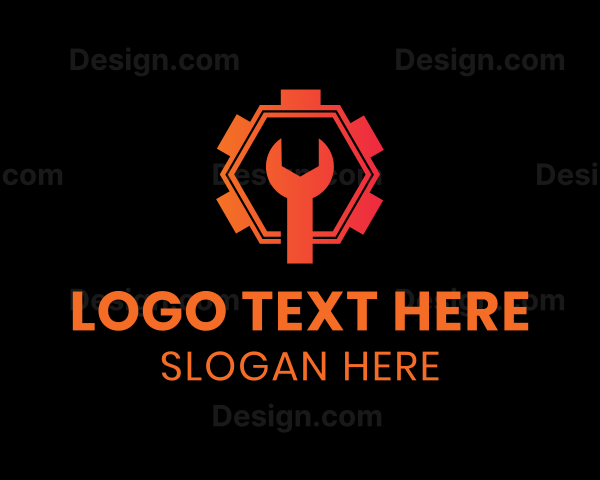 Gradient Wrench Tool Logo