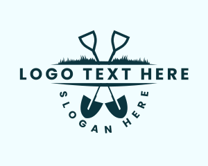 Grass Landscaping Shovel logo