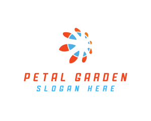 Floral Sun Petals logo design