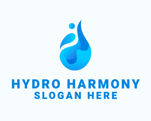 Distilled Water Droplet logo