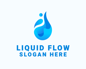 Distilled Water Droplet logo design