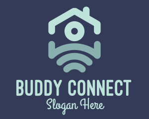 Blue House Wi-fi logo design