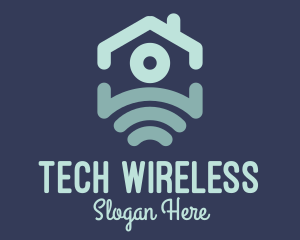 Blue House Wi-fi logo design